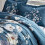 Housse de couette à motif floral, microfibre 120 g/m² avec fermeture éclair et 5