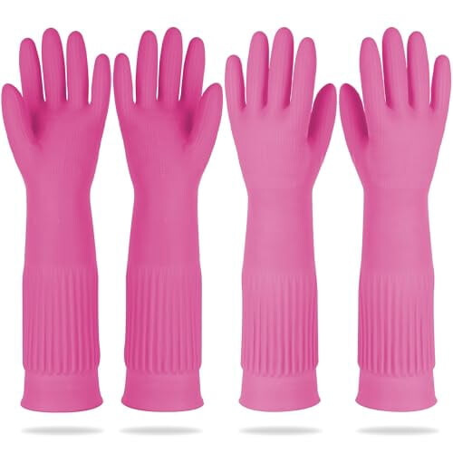 Mamison Diskhandskar i gummi Vattentäta, halkfria, rosa
