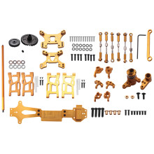 For 1:14 144001 RC Car Full Upgrade Spare Parts Metal C Steering Cup Swing Arm Central Drive Shaft,Yellow