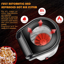 Air Popcorn Popper Maker, Elektrische HeißLuft-Popcornmaschine, 1200 W, ÖLfreier US-Stecker