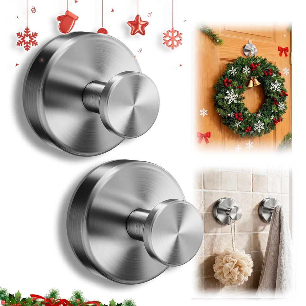Stainless Steel Suction Cup Hooks For Shower 2 Pcs 9023022083197