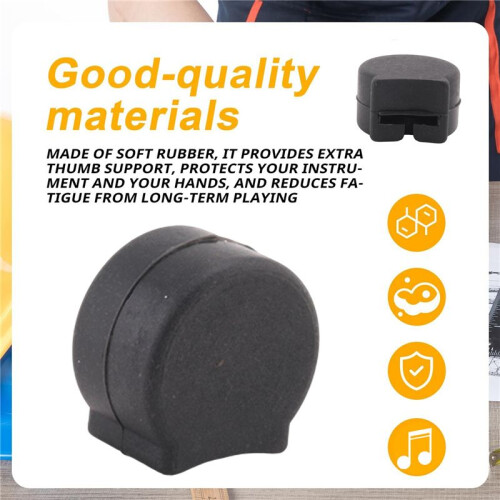 5PCS Clarinet Hardware Clarinet Thumb Rest Cushion Protector Soft Rubber Clarinet Thumb Protector, Black