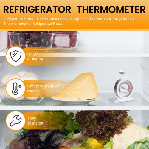 Refrigerator Freezer Thermometer Series Large Dial Thermometer Temperature Thermometer for Refrigerator Freezer 1