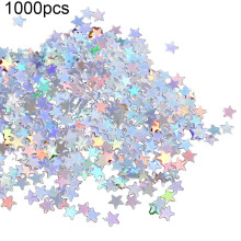 3000/1000 pièces de confettis de table en forme d'étoile pailletée pour décoration de mariage et de fête, en plastique doré