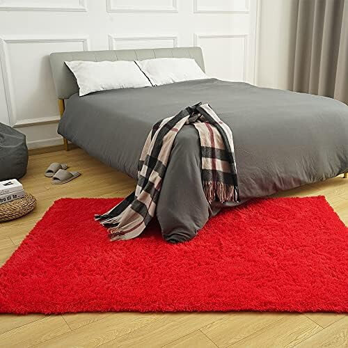 Premium Soft Fluffy Shag Rug 3x5ft – Μοντέρνο Χαλί με Αφράτο Χαλί για Υπνοδωμάτιο, Σαλόνι, 1