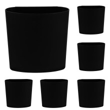 Lot de 6 gobelets de rangement suspendus pour chariot Ă roulettes, accessoires de rangement, seaux de rangement en plastique, 11,7 x 11,5 x 6,5 cm