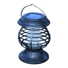 XIAOLE Solar-Insektenvernichter mit 2 LED-Lampen und 600-mAh-Akku – für drinnen und draußen, Terrasse und Camping