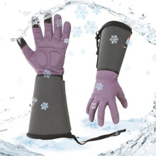Gants de travail chauds et sûrs pour femmes, poignet allongé en cuir de porc fendu, cuir synthétique, résistants aux épines pour la taille des