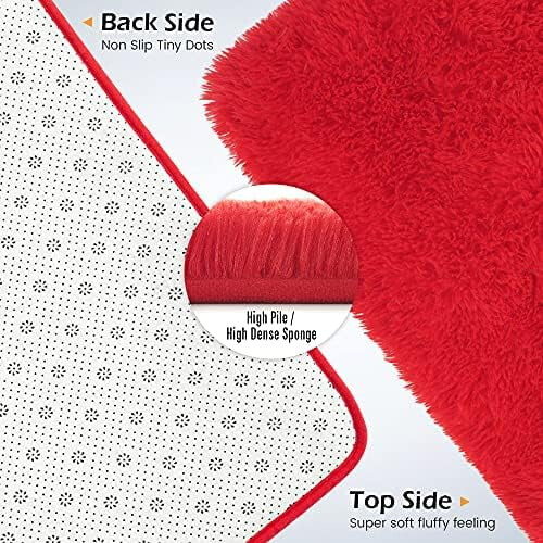 Premium Soft Fluffy Shag Rug 3x5ft – Μοντέρνο Χαλί με Αφράτο Χαλί για Υπνοδωμάτιο, Σαλόνι, 2