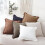 Fodere per cuscini in ramia e cotone con frange, 45x45 cm, set da 2 5
