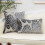 Μαξιλαροθήκη κεντήματος Velvet Leaf 20x20 ίντσες Γκρι Ασημί 3