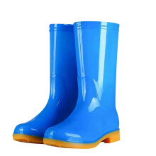 Waterdichte regenlaarzen voor dames, lang en breed, blauw