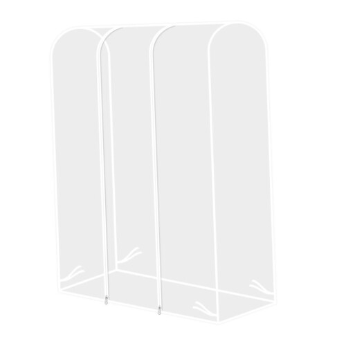 Funda de plástico transparente para perchero con cremallera 2