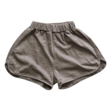 Calções infantis, calções para meninos, calções para meninas, calções desportivos casuais de algodão de cor sólida para crianças.