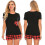Dames korte pyjamaset met cartoonprint, 2-delig 3