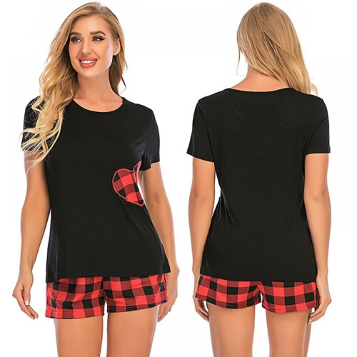 Dames korte pyjamaset met cartoonprint, 2-delig 2
