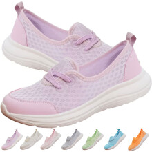 Breathable Mesh Slip-On for Women Walking Shoes with Arch Support Walking & Runing Sneakers with Slip-Resistant Sole for Walking & Standing All Day