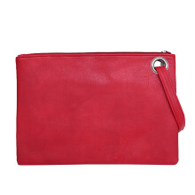Pochette surdimensionnée en cuir PU pour femme – Pochette de soirée enveloppe avec dragonne, couleur unie, adaptée à toutes les occasions