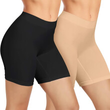 2 kpl hiertymiä estäviä naisten shortseja, saumattomia liukushortseja mekkojen alle, spandex-pyöräilyshortseja joogaharjoitteluun