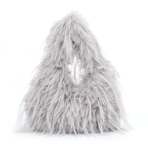 Τσάντα Tote από ψεύτικη γούνα για γυναίκες Y2K Fluffy τσάντα χειρός, μικρή χαριτωμένη