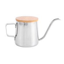 250Ml Stainless Steel Teapot Drip Coffee Pot Long Narrow Spout Coffee Pot Gooseneck Kettle Hand Drip Kettle Pour over Coffee and Tea Pot with Wooden