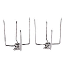 2 StüCke BBQ Rotisserie Fleisch Gabeln Clamp Grill Fleisch Pickel Edelstahl Grill Spieß