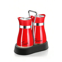 Set van 120 ml kruidenflesjes, zout- en peperstrooiers met houder, 2-delig