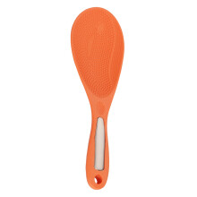 Hittebestendige deeltjesoppervlakte, ophanggat, rijstlepel, antiaanbaklaag, rijstkokerlepel, keukengereedschap (oranje)