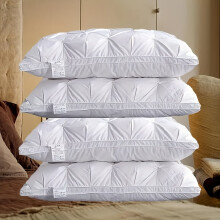 Ensemble de 4 oreillers Queen Size pour dormir sur le côté, le ventre et le dos, garnis de microfibre de coton moelleuse, hypoallergéniques,