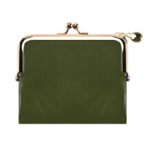 Portefeuille Court Multifonction RéTro pour Femmes avec Porte-Monnaie Multifonction avec Fermeture éClair et Verrouillage Vert