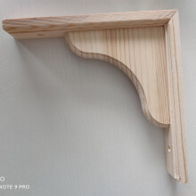 Dreieckige Wandhalterung aus Holz, Dreieckige Regalhalterung, Dekorative Regalhalterungen zur Wandregalbefestigung, Regalhalterung aus Holz,