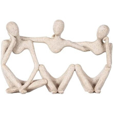 Sculptură din rășină cu statuie aurie, gânditor, pentru decor acasă/birou, idee de cadou excelentă - compatibilă cu stilul gresie