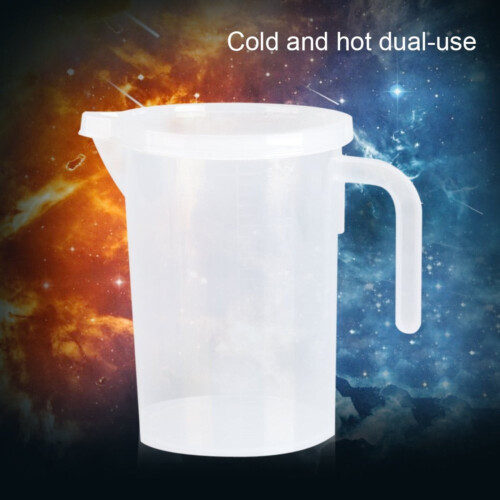 2000ml Clear Measuring Cup with Scale, Angled Handle & Lid – Compatible with Kitchen Cooking & Baking 2