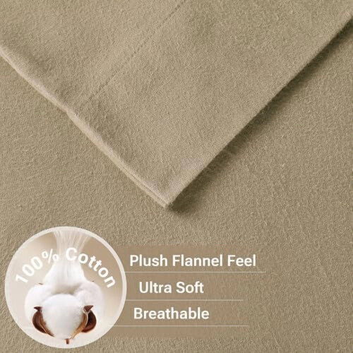 Σεντόνι True North από Cozy Flannel Warm 100% βαμβακερό - Σετ κλινοσκεπασμάτων με σχέδια ζώων 2