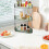 Corner Bathroom Organizer Plastic3-Tier Green 5