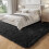 Black fluffy shag area rug 5x7 feet 3