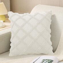 Housse de coussin Ă rayures duveteuses scandinaves 30 x 50 cm