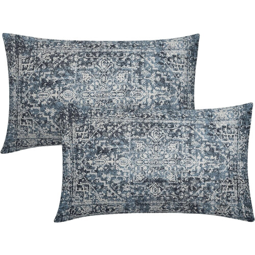 Μαξιλάρι μέσης σε μπλε σκούρο χρώμα boho, σετ 2 τεμαχίων 12x20 ιντσών
