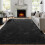 Black fluffy shag area rug 5x7 feet 1