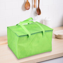 Foldable Large Cooler Bag Portable Food Cake Insulated Bag Aluminum Foil Thermal Box Waterproof Ice Pack Lunch Box Delivery Bag Green