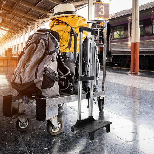Συμπαγές πτυσσόμενο χειραποσκευή με επεκτάσιμη λαβή, πτυσσόμενο καρότσι 2