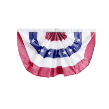 Bandiera americana a ventaglio plissettato, decorazioni patriottiche a mezzo ventaglio per feste a tema Memorial Day di luglio.