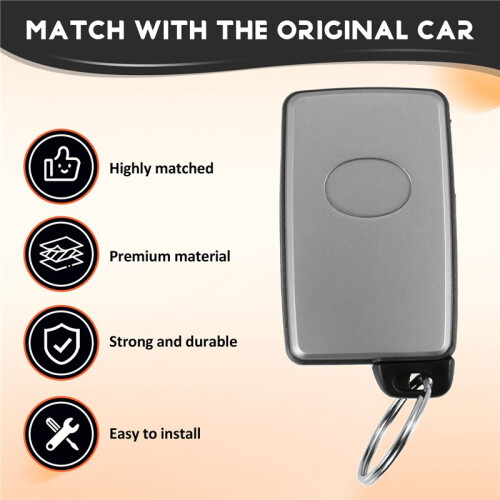 Car  Card Remote Car Key Shell Case Fob 5 Button For  Alphard Estima Vellfire 2