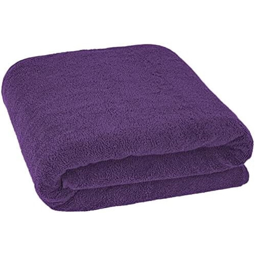 Drap de bain extra large 100 % coton (40 x 80 cm), serviette de bain turque extra large, violet 2