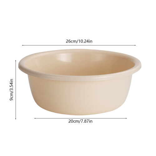Round Plastic Wash Basin – Portable, Stackable Laundry & Dish Pan for Kitchen, Camping, Cleaning – Compatible with Standard Sinks 2