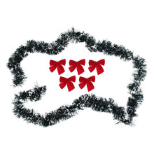 2M DecoracióN de Nochebuena Bar Tops Cinta Guirnalda ÁRbol de Navidad Adornos de Cocina DecoracióN de Fiesta Prop-Rojo