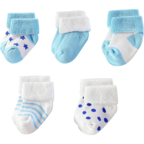 Unisex κάλτσες Terry για μωρά, σετ των 5 τεμαχίων για αγόρι και κορίτσι, ζεστές