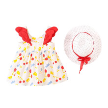Sommerkleider für Kinder, Mädchen-Freizeitkleider, Kleinkinderkleider, ärmelloses Sommerkleid, rot, 6-12 Monate