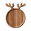 Træ Jule Antler Middagstallerken – 2 cm Tyk 1
