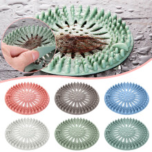Crépine d'évier Huayishang, filtre à cheveux anti-odeurs pour lavabo et siphon de sol – Rose, compatible avec les tuyaux standard